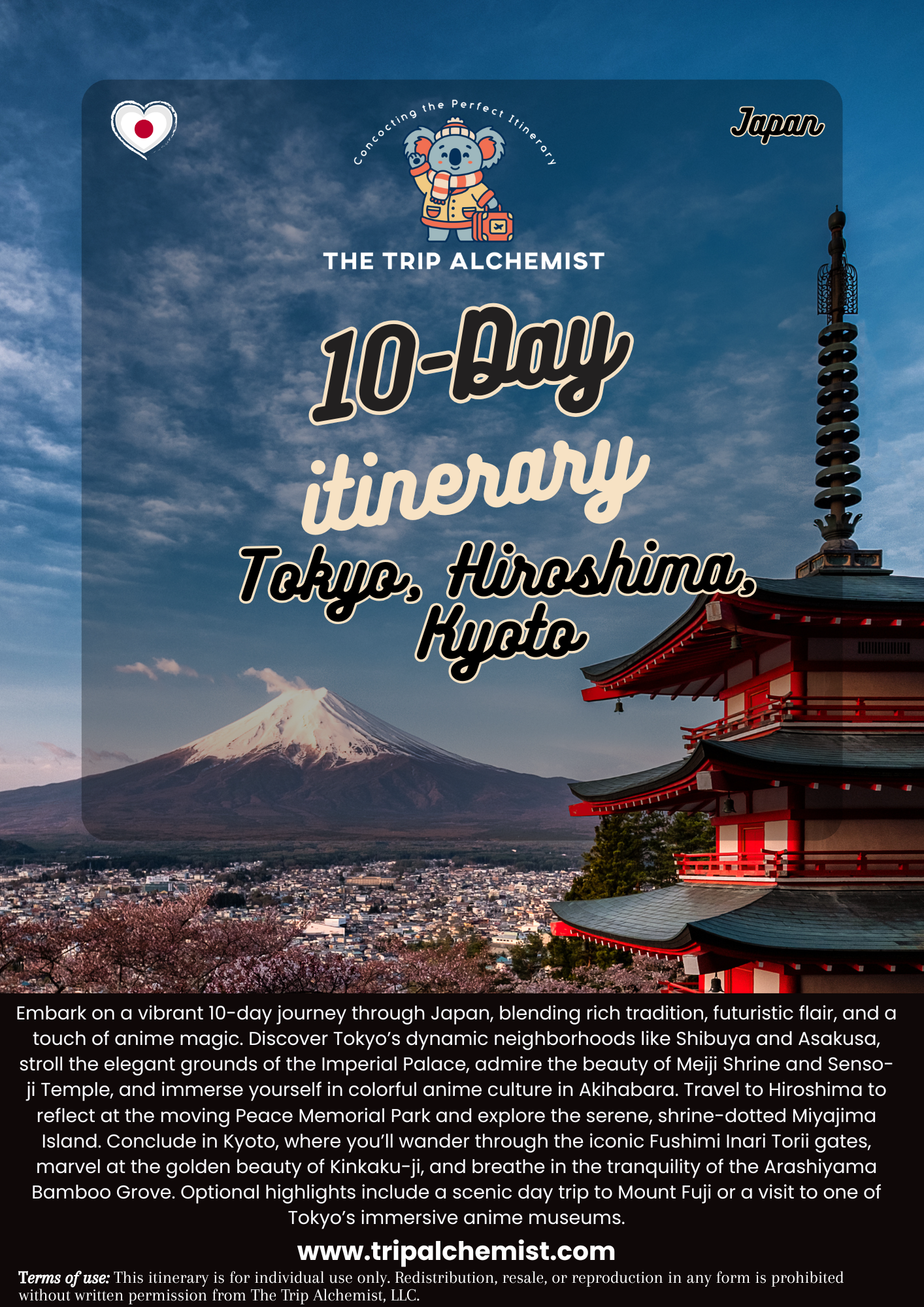 10-Day Japan Tokyo, Hiroshima, Kyoto