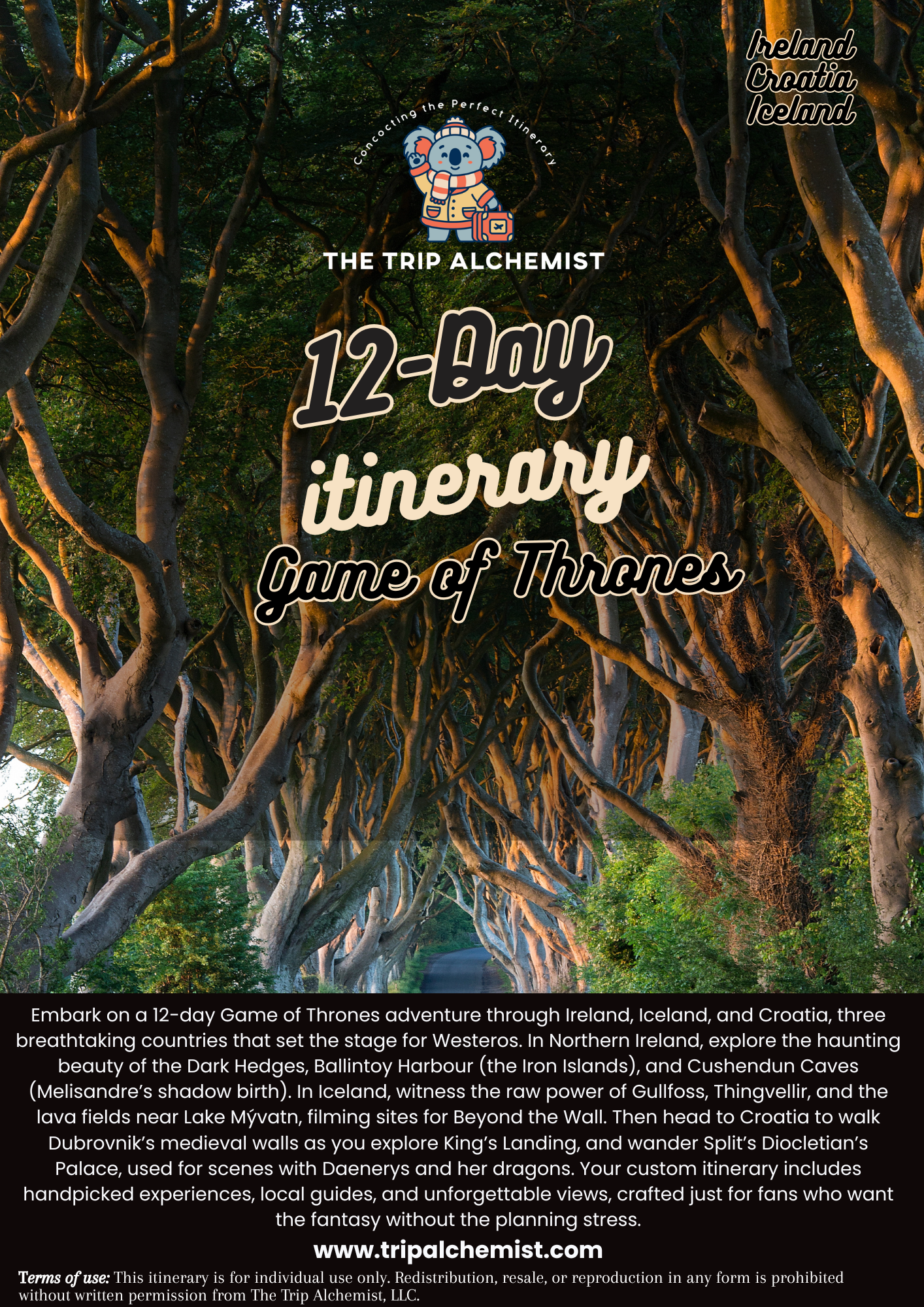 12-Day Game of Thrones Ireland, Iceland, Croatia