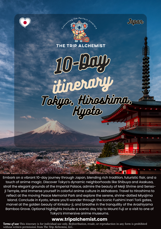 10-Day Japan Tokyo, Hiroshima, Kyoto